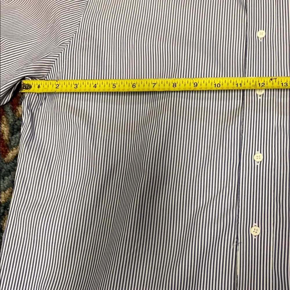 Nordstrom Blue Pin Stripe Dress Shirt with Pointed Collar Career Professional